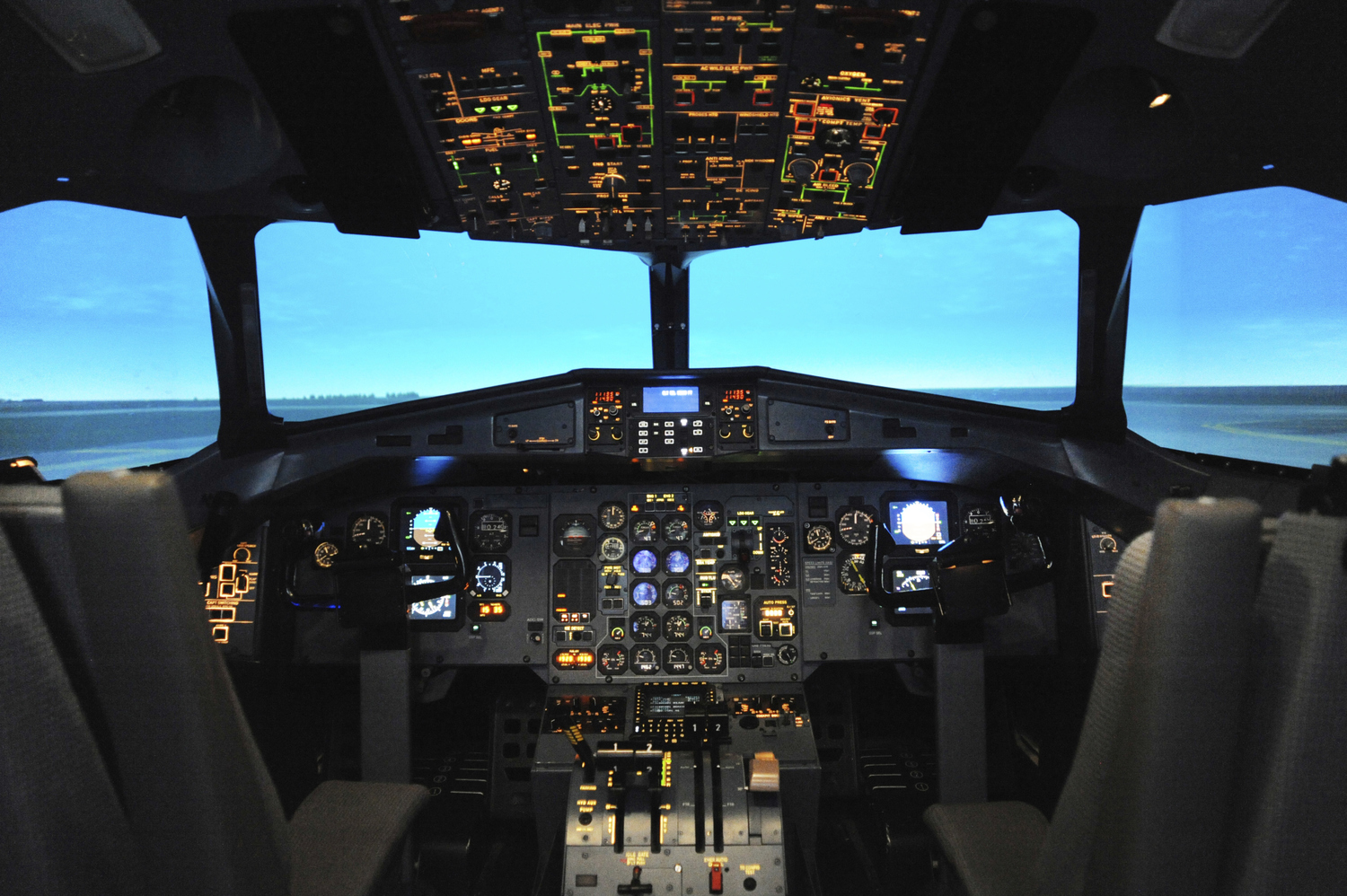 Cockpit of A Flight Simulator